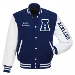 Custom jacket patch design 3 for letterman and varsity jackets with premium embroidery