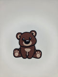 Brown Teddy Bear Embroidered Patch