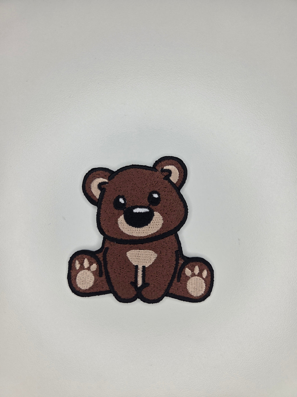 Brown Teddy Bear Embroidered Patch