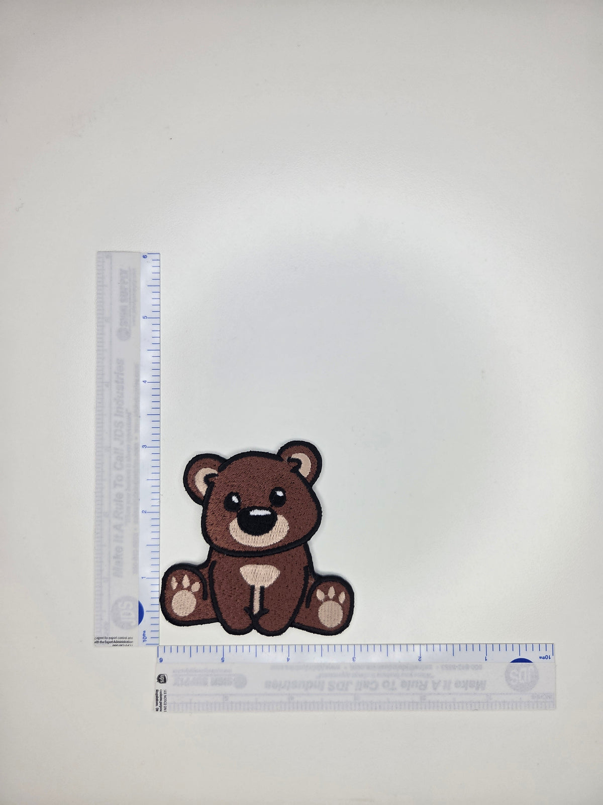 Brown Teddy Bear Embroidered Patch
