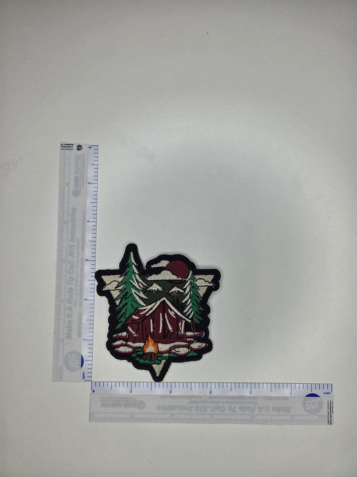 Camping Tent Scene Embroidered Patch