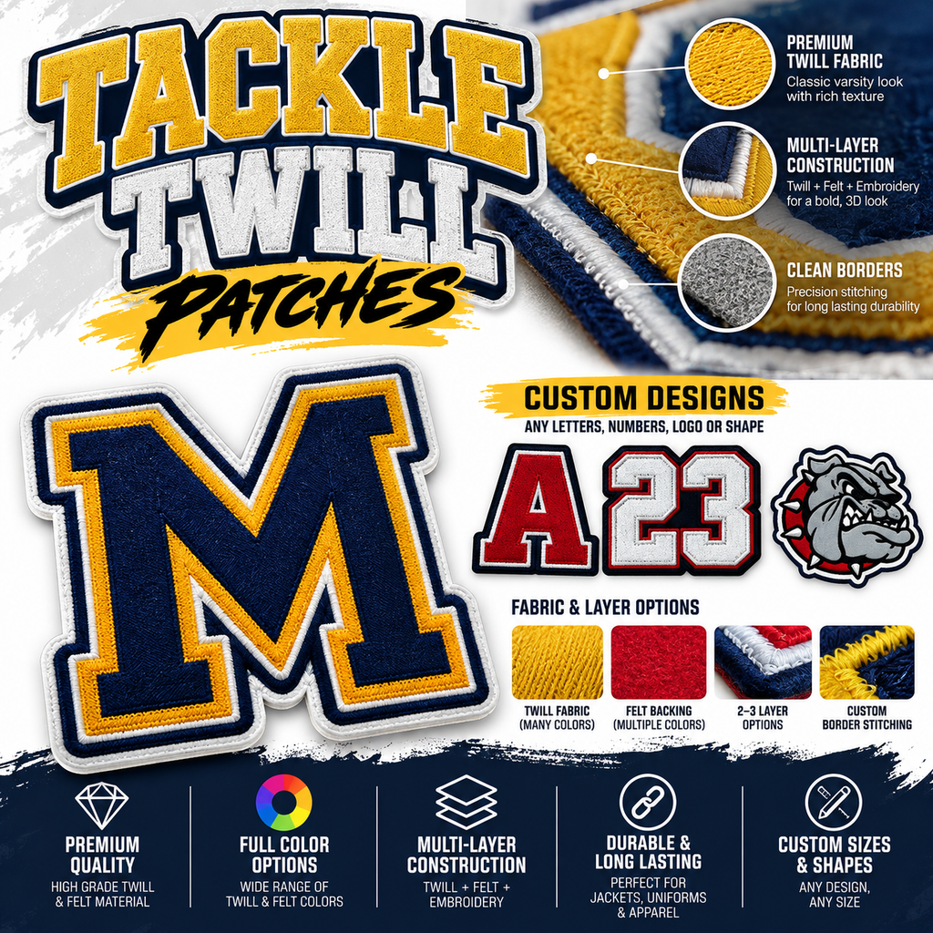 Tackle Twill Letters and Numbers