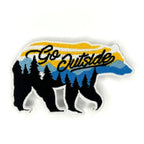Go Outside Bear Embroidered Patch