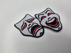 Comedy and Tragedy Masks Embroidered Patch