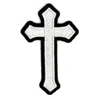White Cross Embroidered Patch
