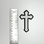 White Cross Embroidered Patch