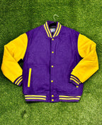 Letterman Jacket - Purple / Gold Sleeves